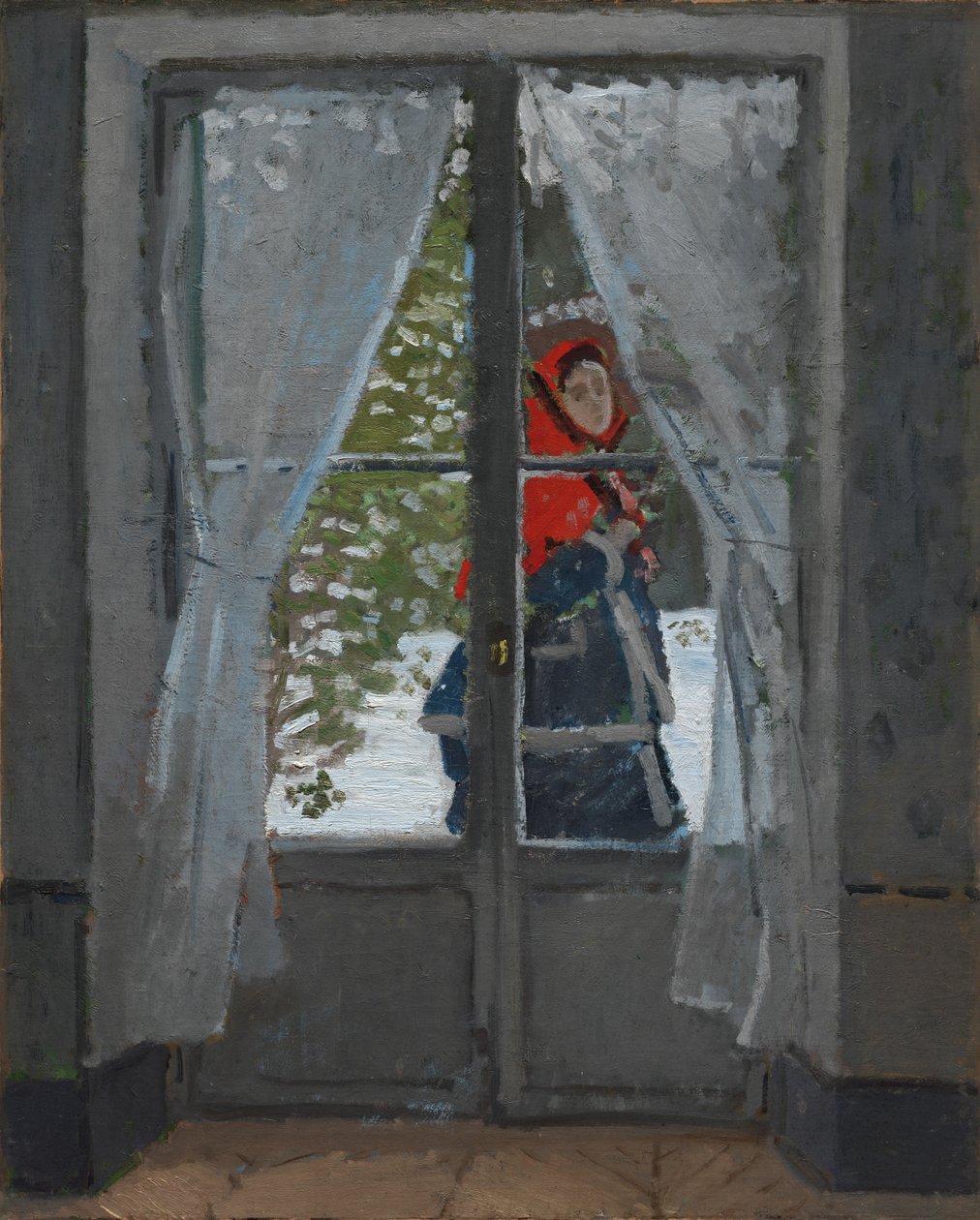 Den röda huvudduken, ca. 1868-73. av Claude Monet