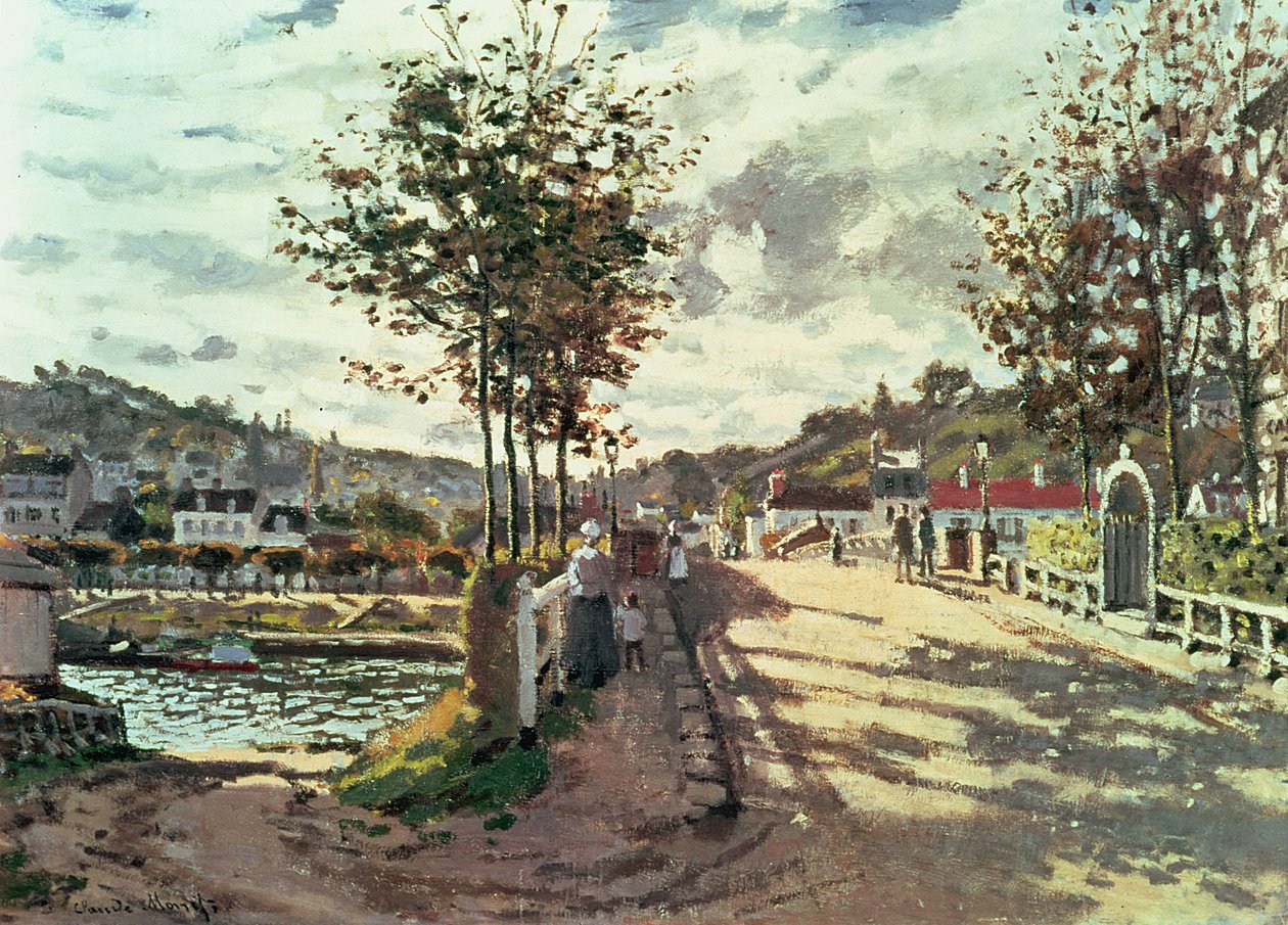 Seine vid Bougival av Claude Monet