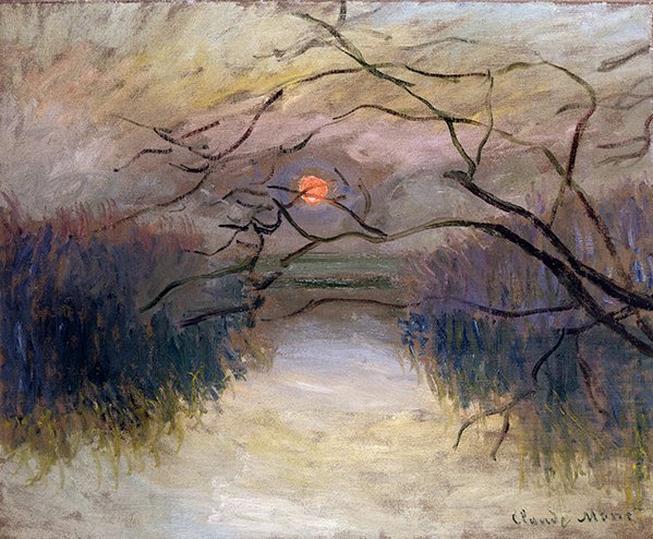 Seinen vid Vetheuil (olja på duk) av Claude Monet
