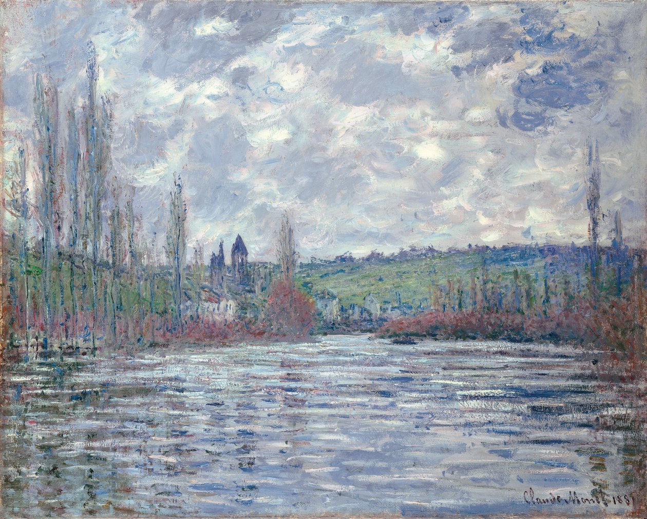 Seinen i översvämning vid Vetheuil, 1881 av Claude Monet