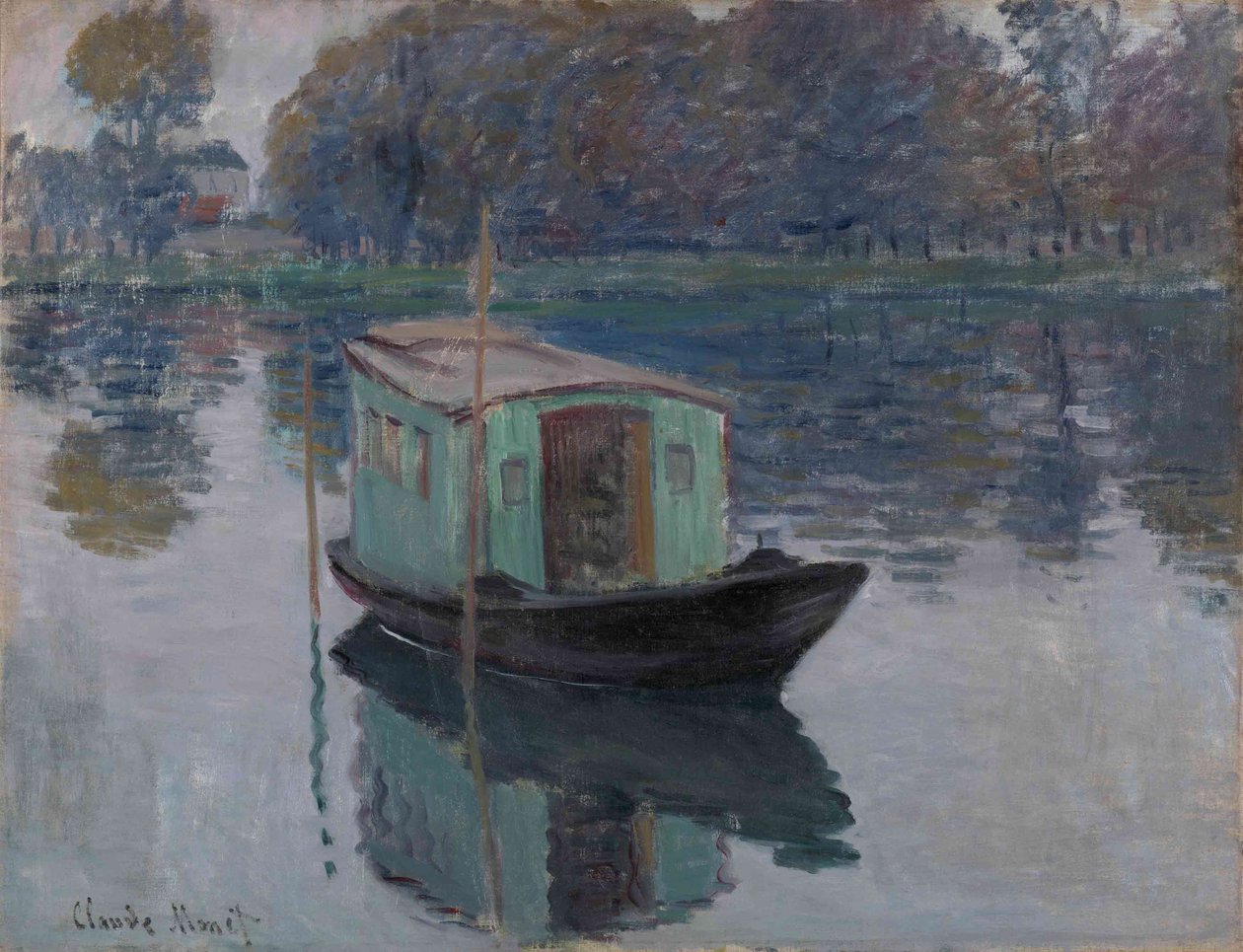 Studiobåten, 1874 av Claude Monet