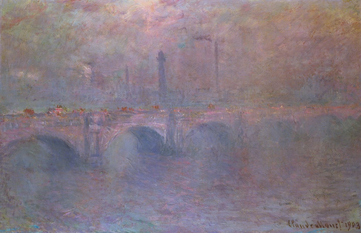 Themsen vid Waterloo Bridge, 1903 av Claude Monet
