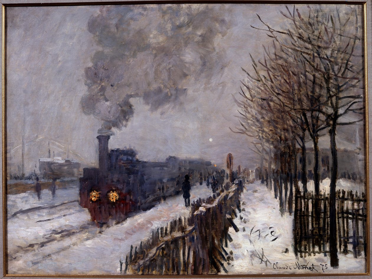 Tåget i snön av Claude Monet