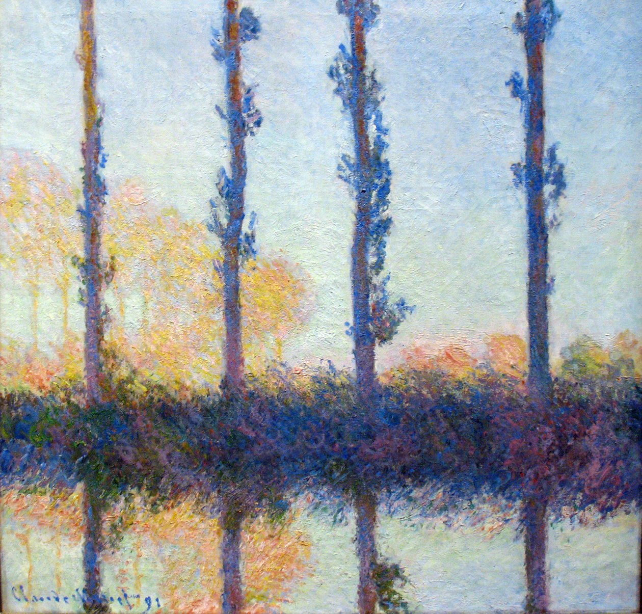 De fyra träden av Claude Monet