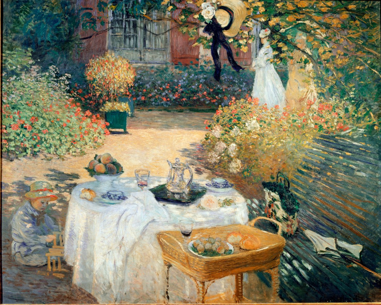 Lunch, dekorativ panel av Claude Monet