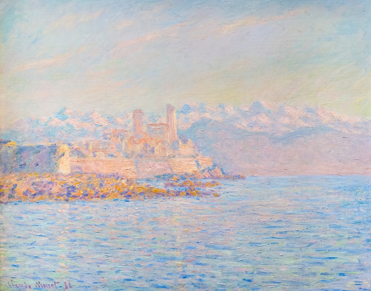Det gamla fortet i Antibes av Claude Monet