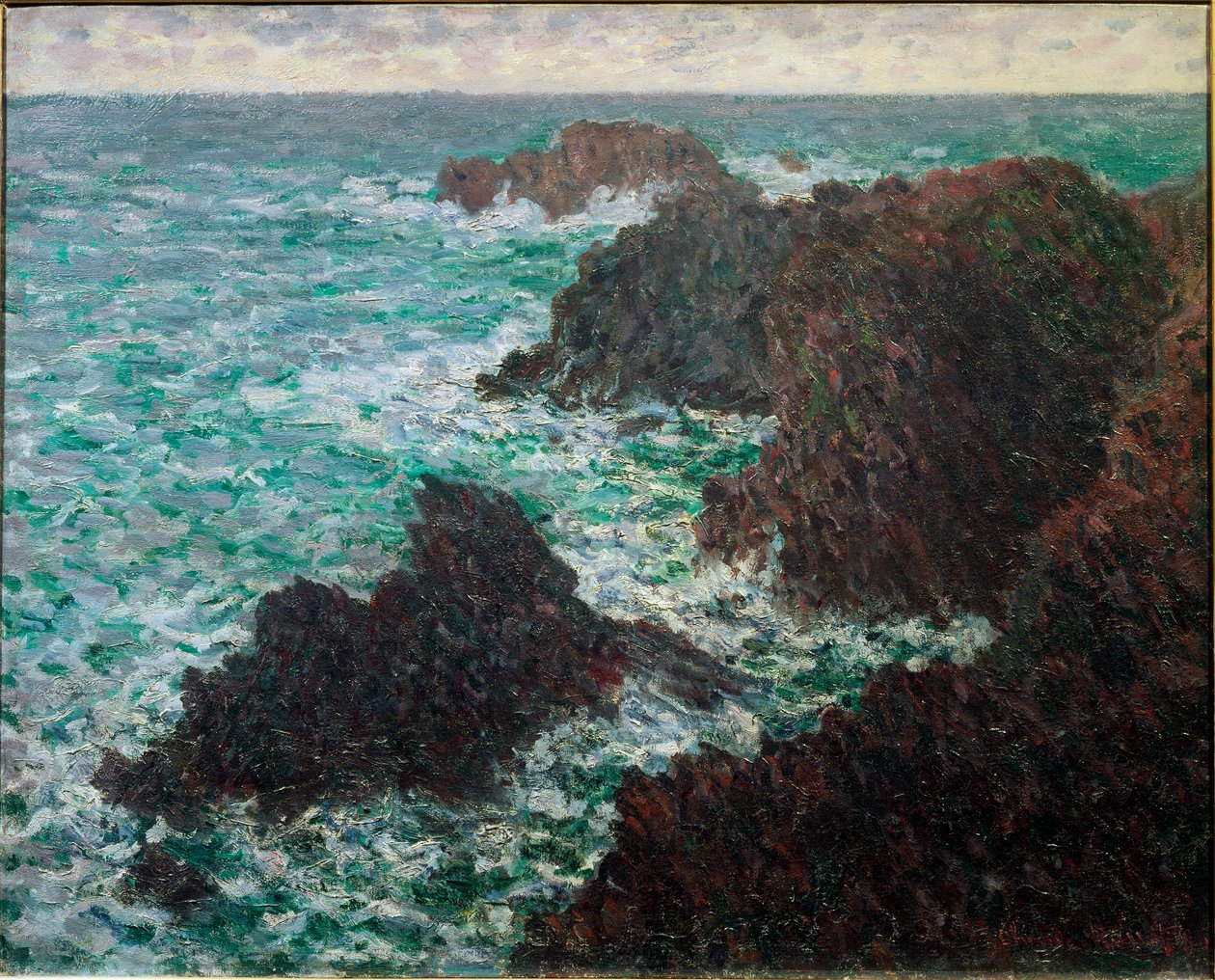 Klipporna i Belle-Ile, den vilda kusten av Claude Monet