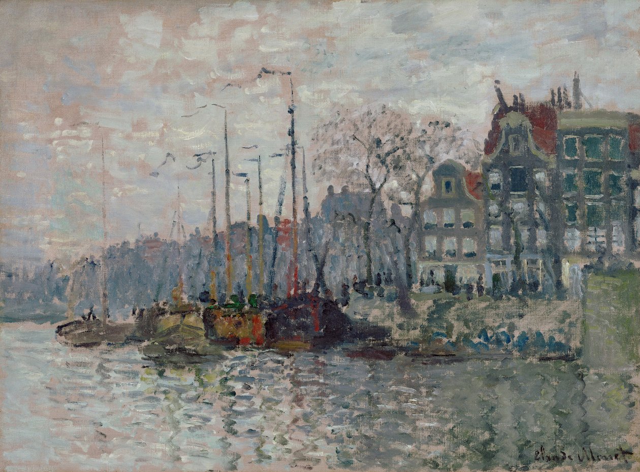 Utsikt över Amsterdam av Claude Monet