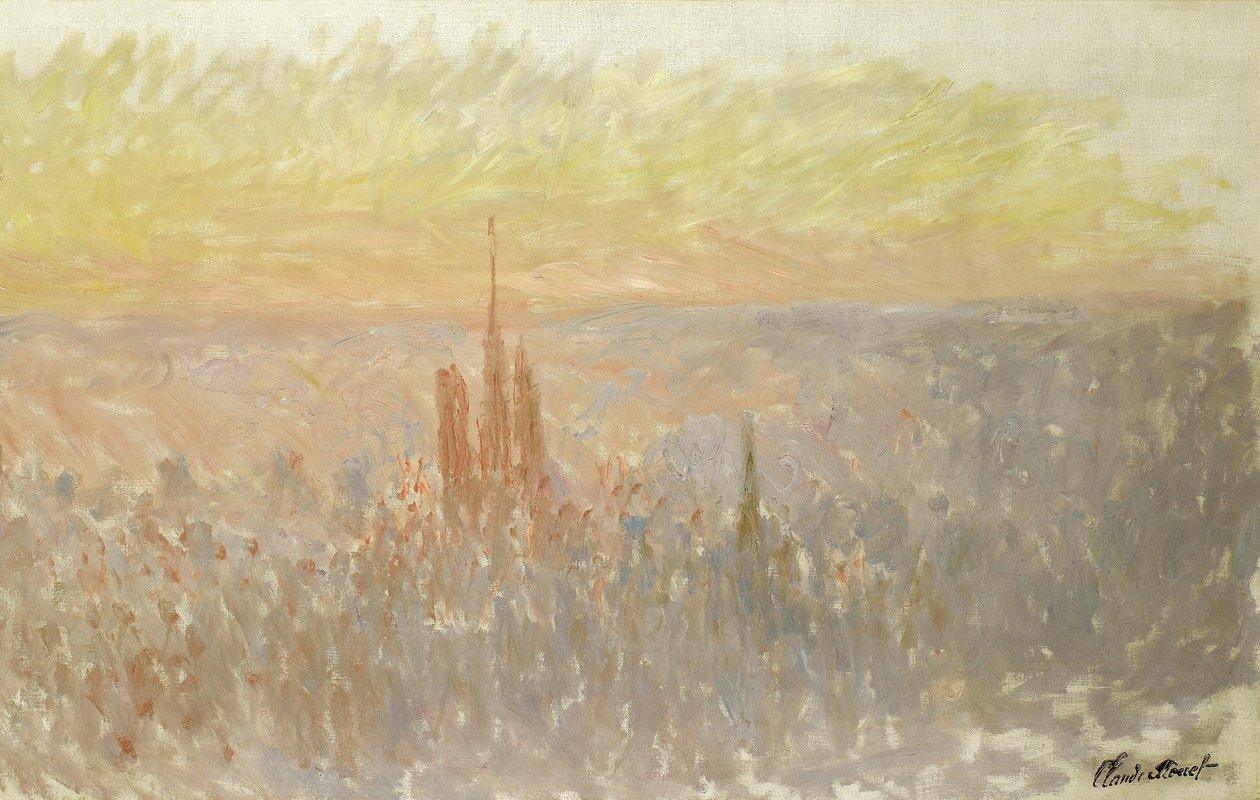Utsikt över Rouen av Claude Monet