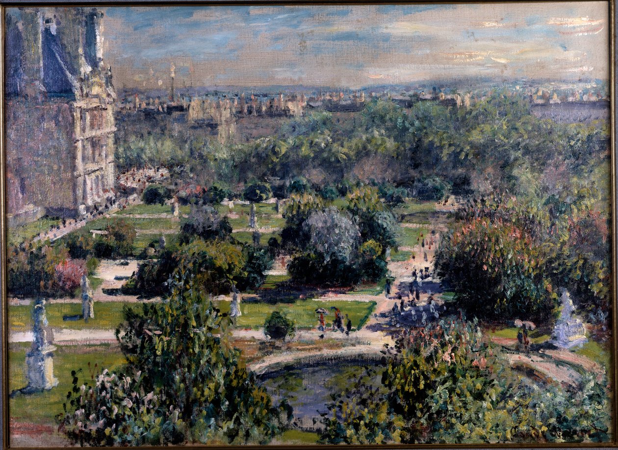 Utsikt över Tuilerieträdgården i Paris av Claude Monet