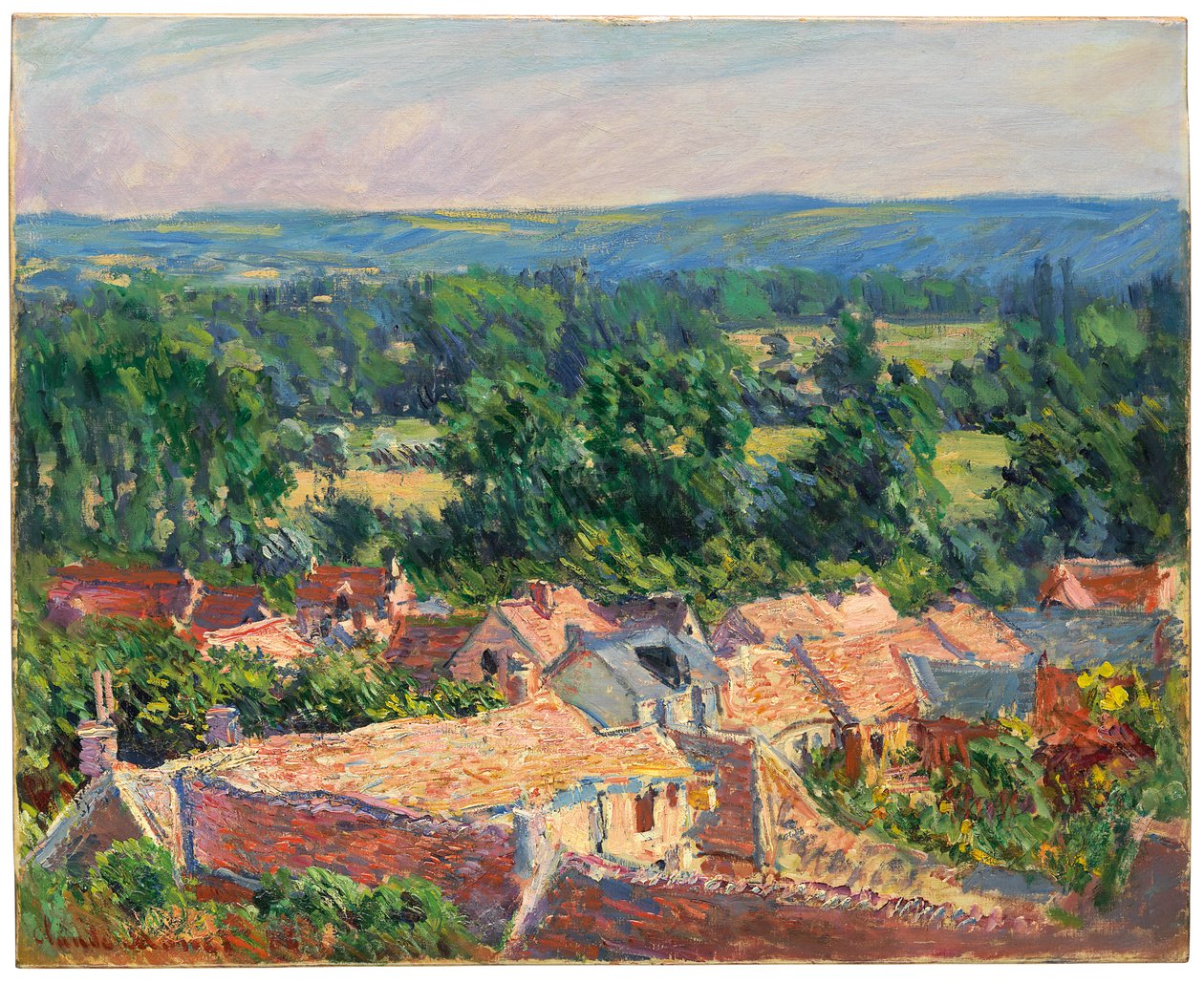 Utsikt över byn Giverny, 1886 av Claude Monet