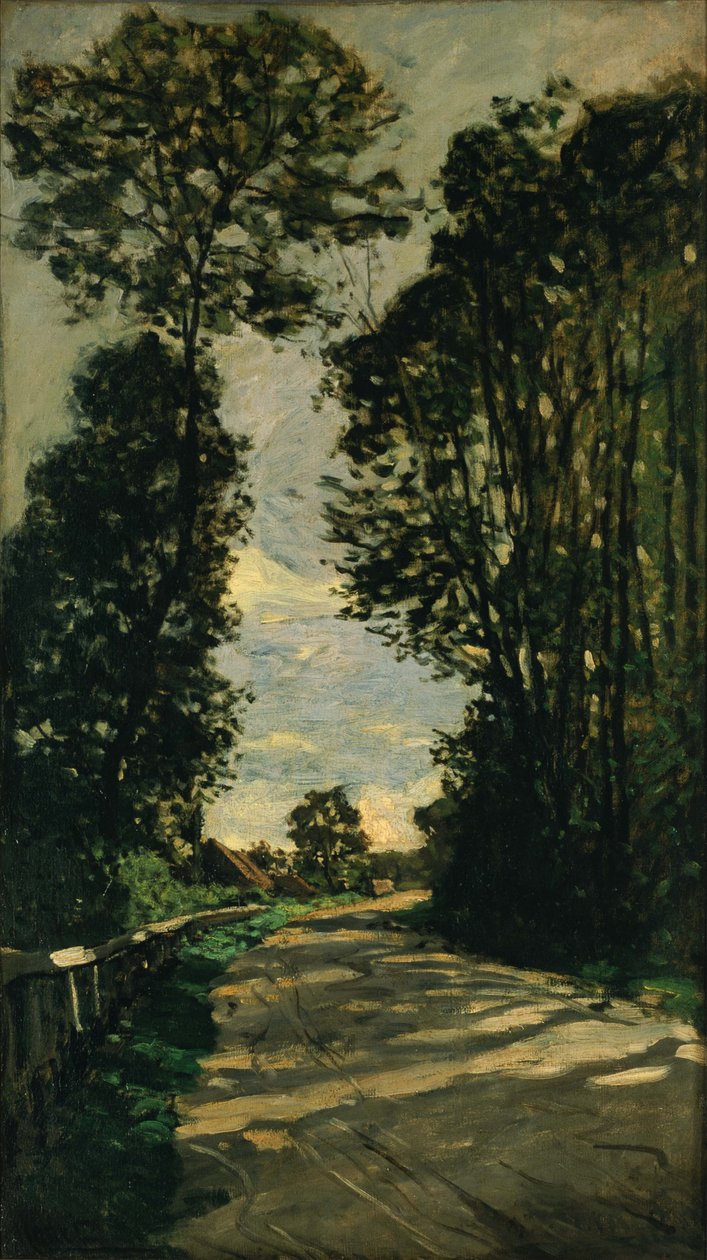 Promenad (vägen till gården Saint-Siméon) av Claude Monet