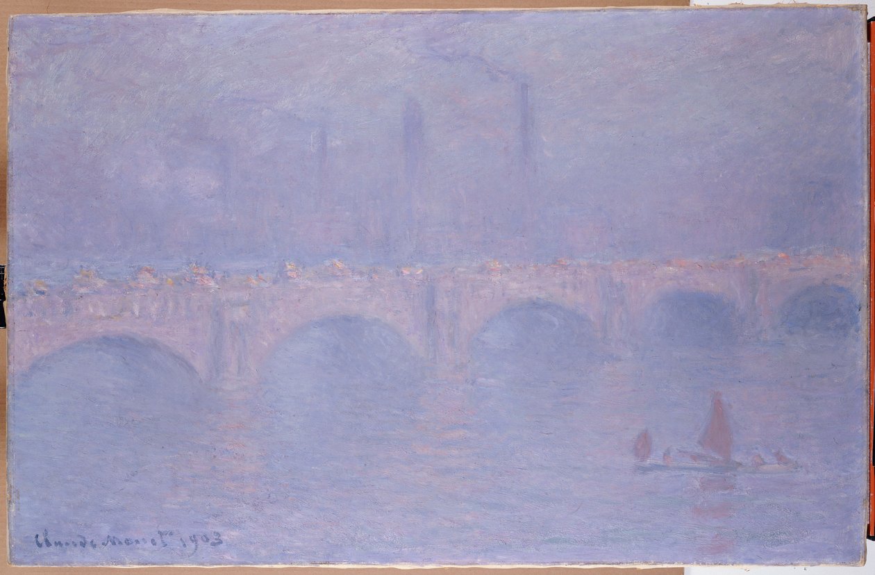 Waterloo Bridge, disigt solsken av Claude Monet