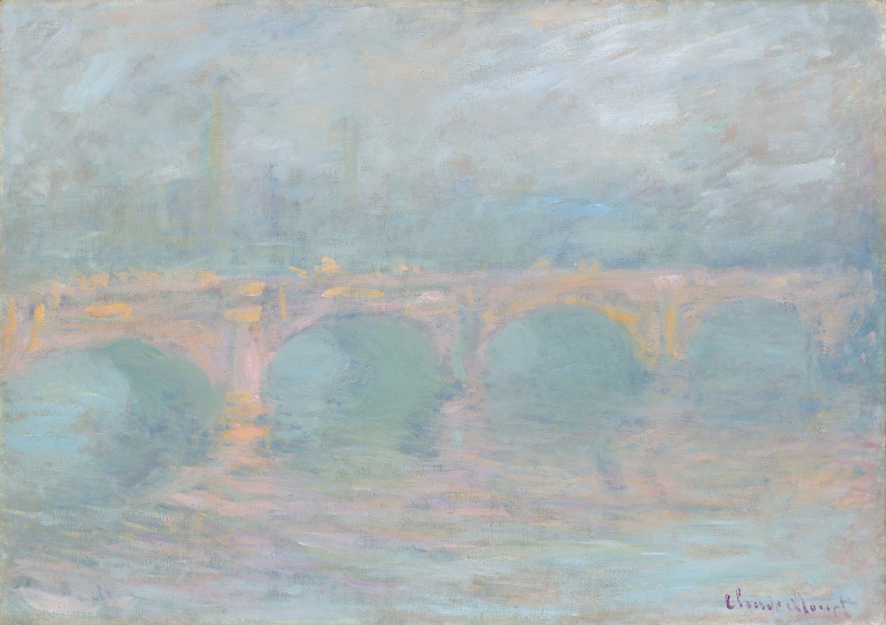 Waterloo Bridge, London, vid solnedgången, 1904. av Claude Monet