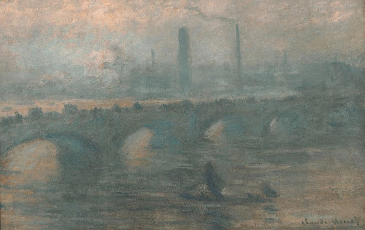 Waterloo Bridge, dimmig morgon av Claude Monet