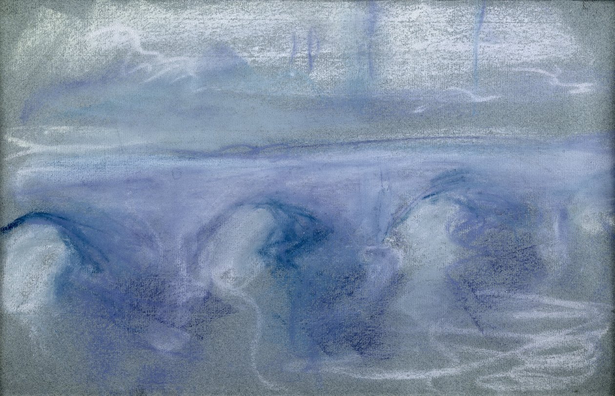 Waterloo Bridge, ca 1900 (pastell på papper) av Claude Monet