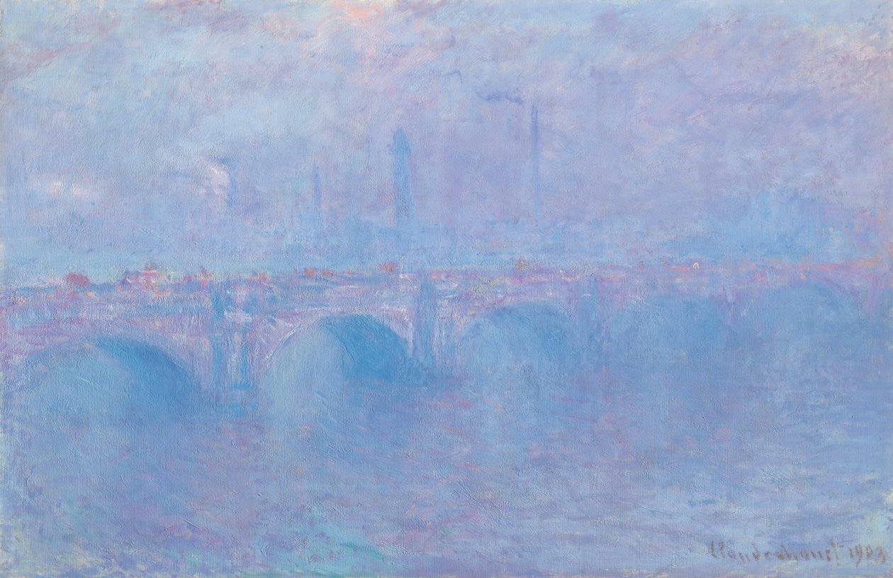 Waterloo Bridge, effekt av brouillard av Claude Monet
