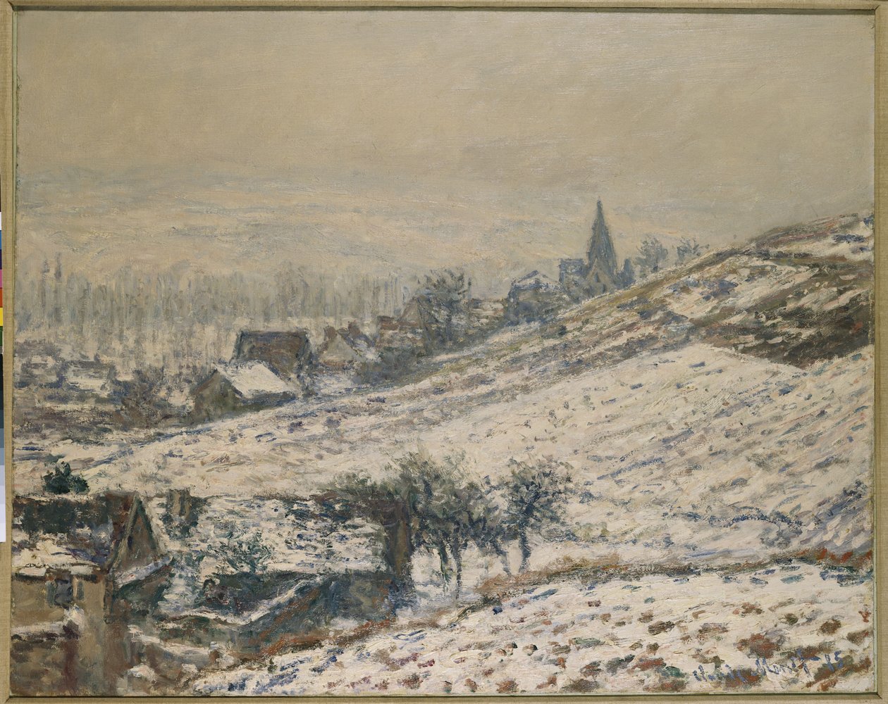 Vinter i Giverny, 1885 av Claude Monet
