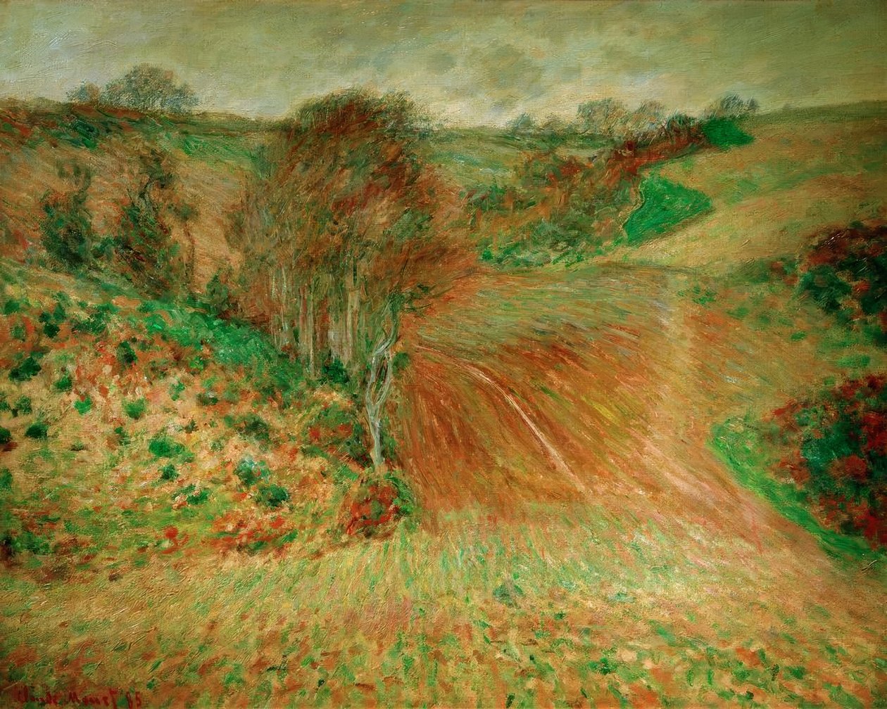 Vinterlandskap nära Etretat av Claude Monet