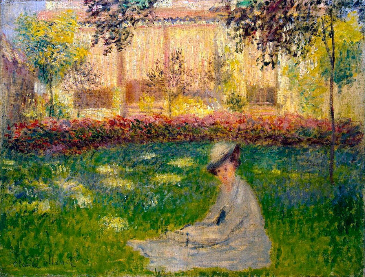 Kvinna i en trädgård, 1876. av Claude Monet