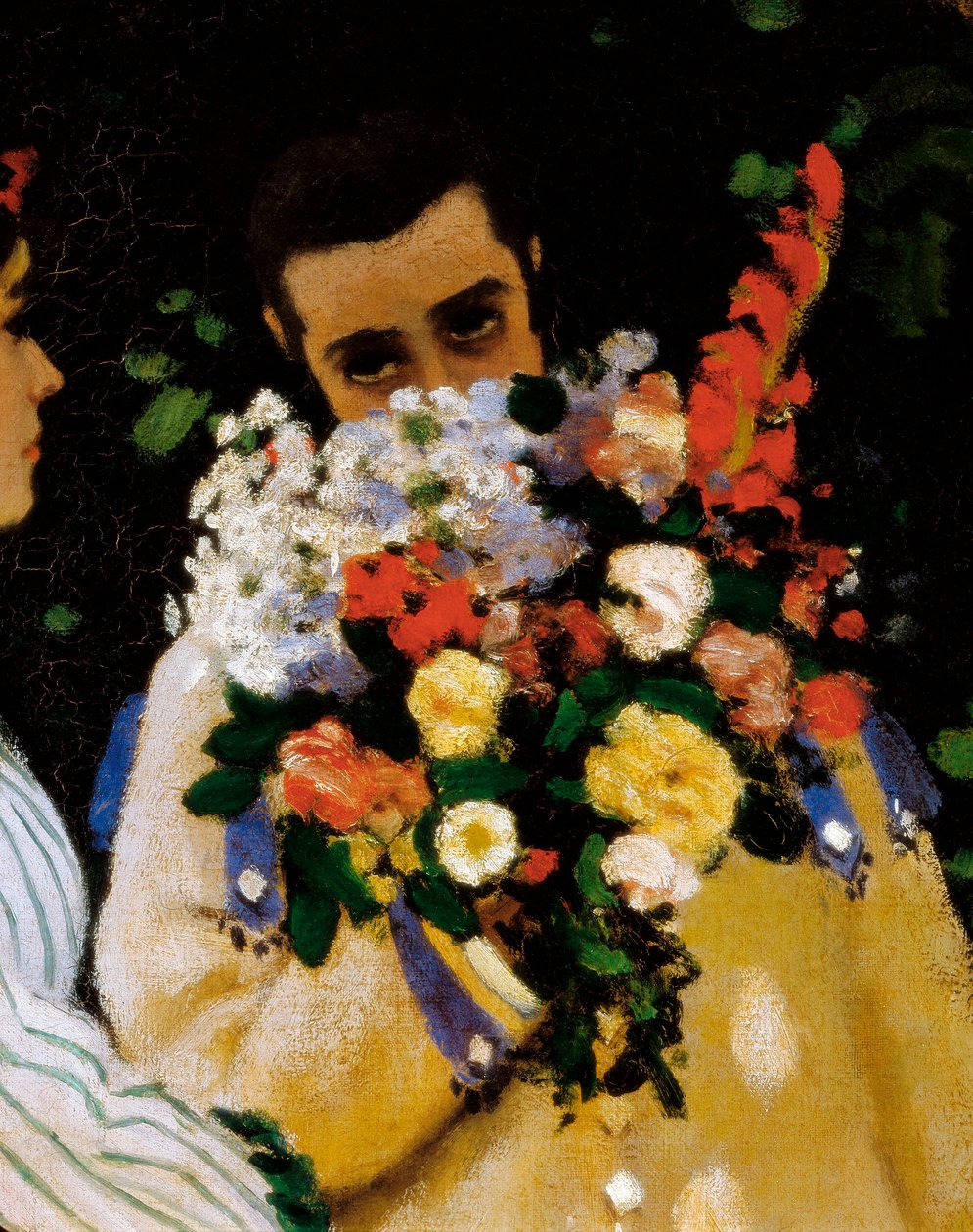 Kvinnor i trädgården, detalj av Claude Monet