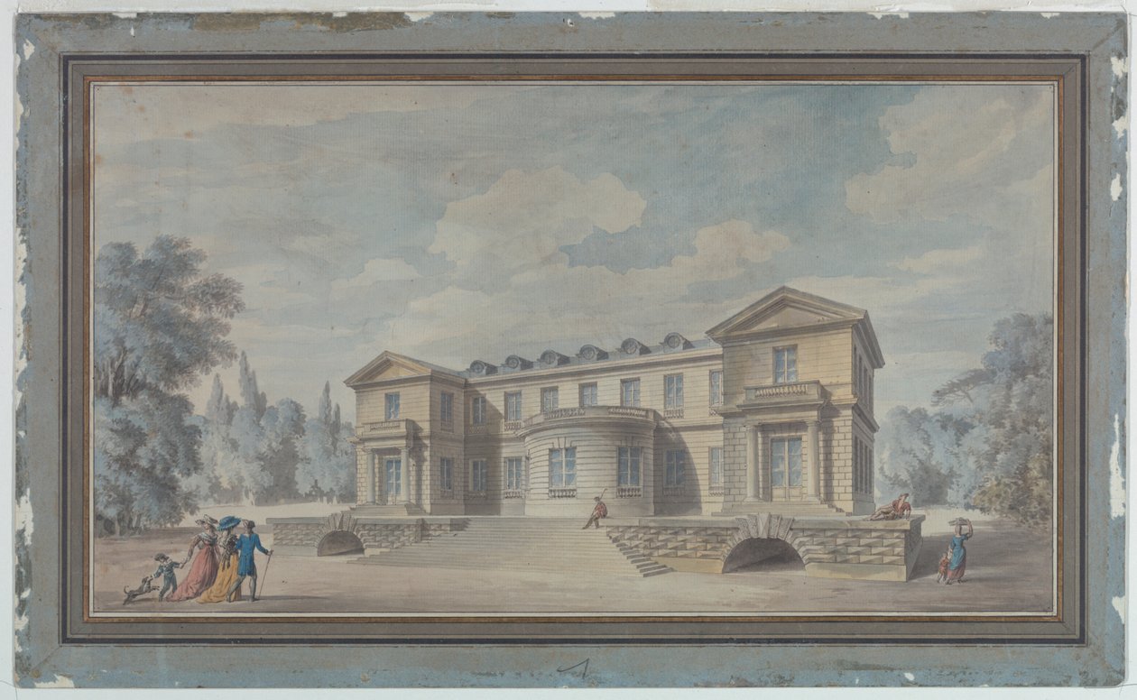 Design för en lantlig villa av Claude Nicolas Ledoux