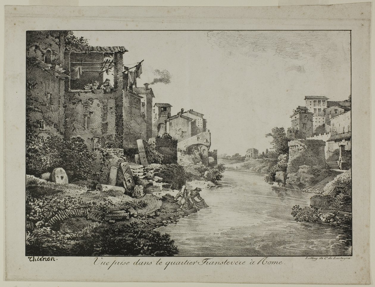Utsikt i Trastevere-kvarteret, Rom av Claude Thienon