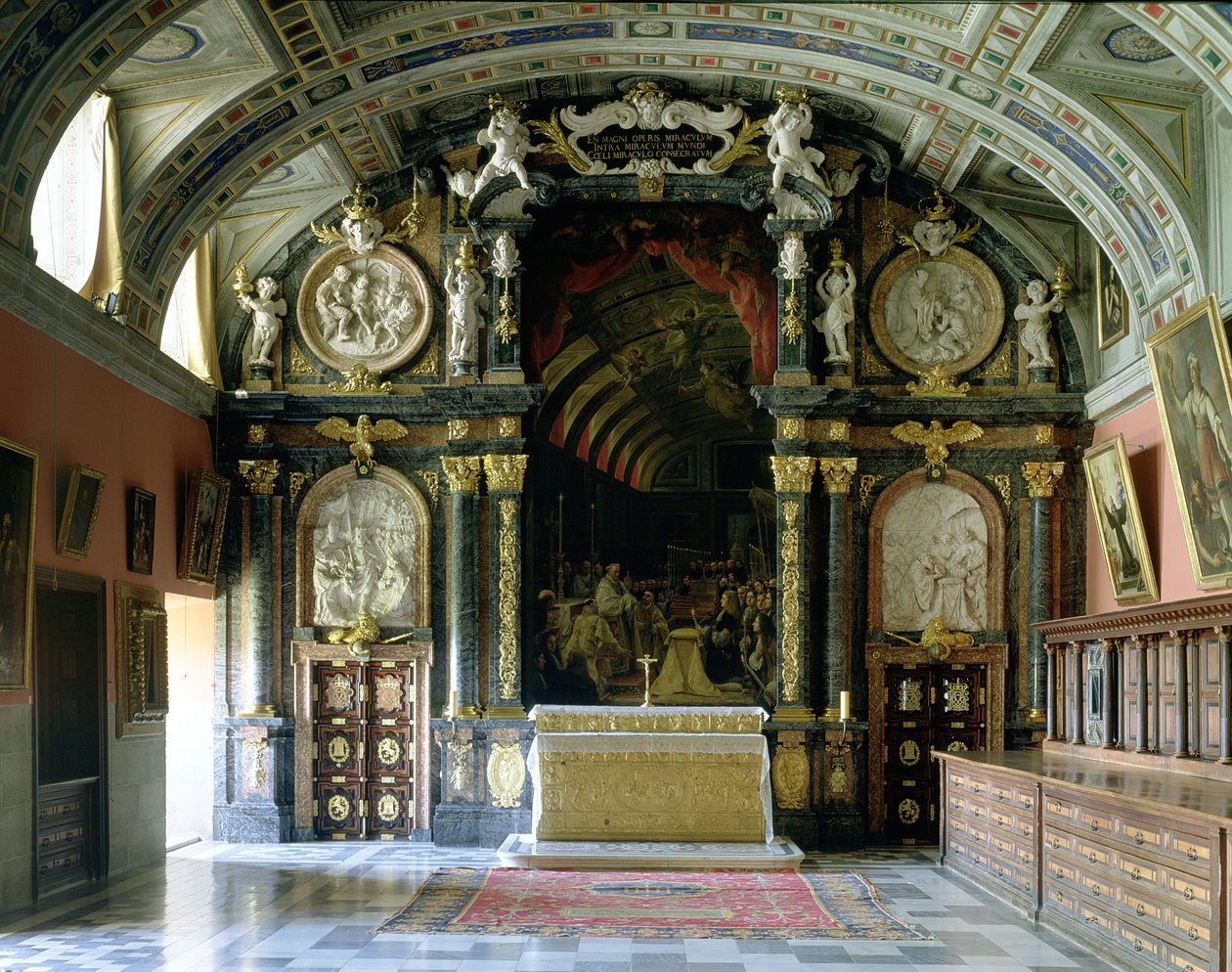 Tillbedjan av Carlos II av den heliga formen, från sakristian (se 61170) av Claudio Coello