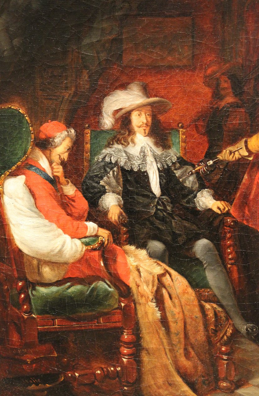 Cinq-Mars lämnade tillbaka sitt svärd till Louis XIII av Claudius Jacquand