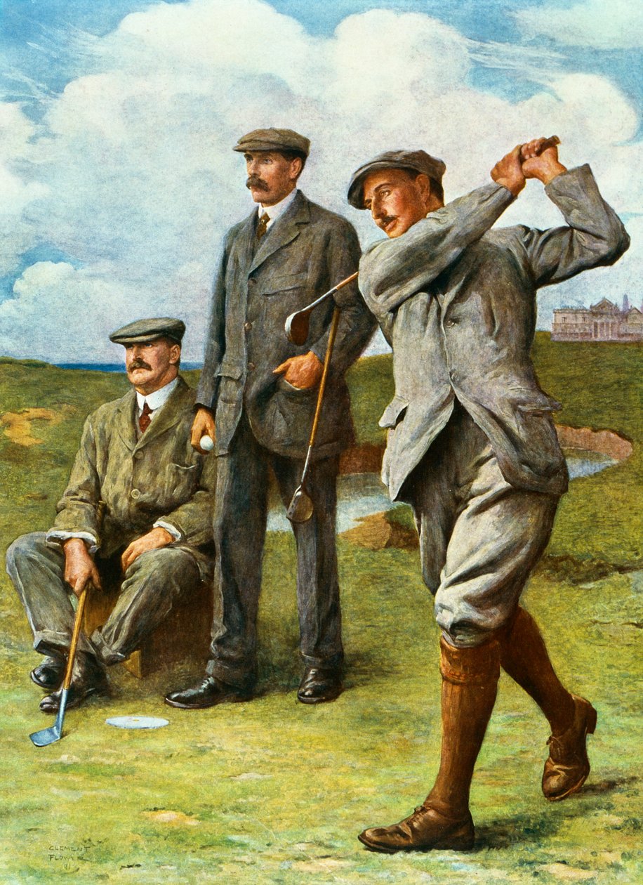 Det stora triumviratet (färg litho) av Clement Flower