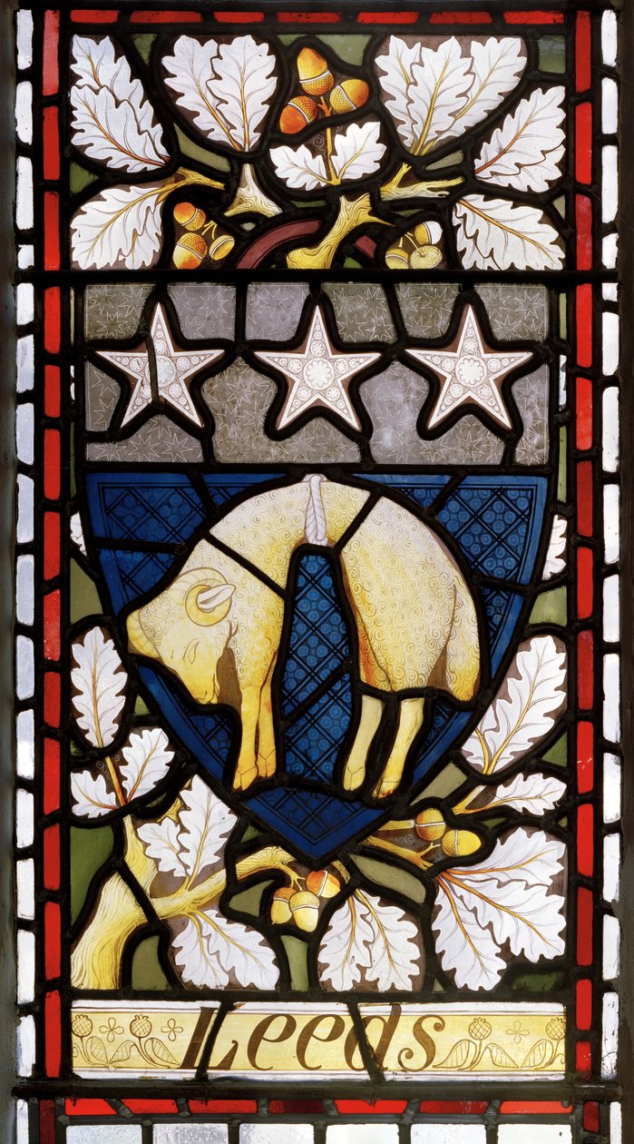 Leeds Heraldik, 1867-71 (målat glas) av Clement James Heaton