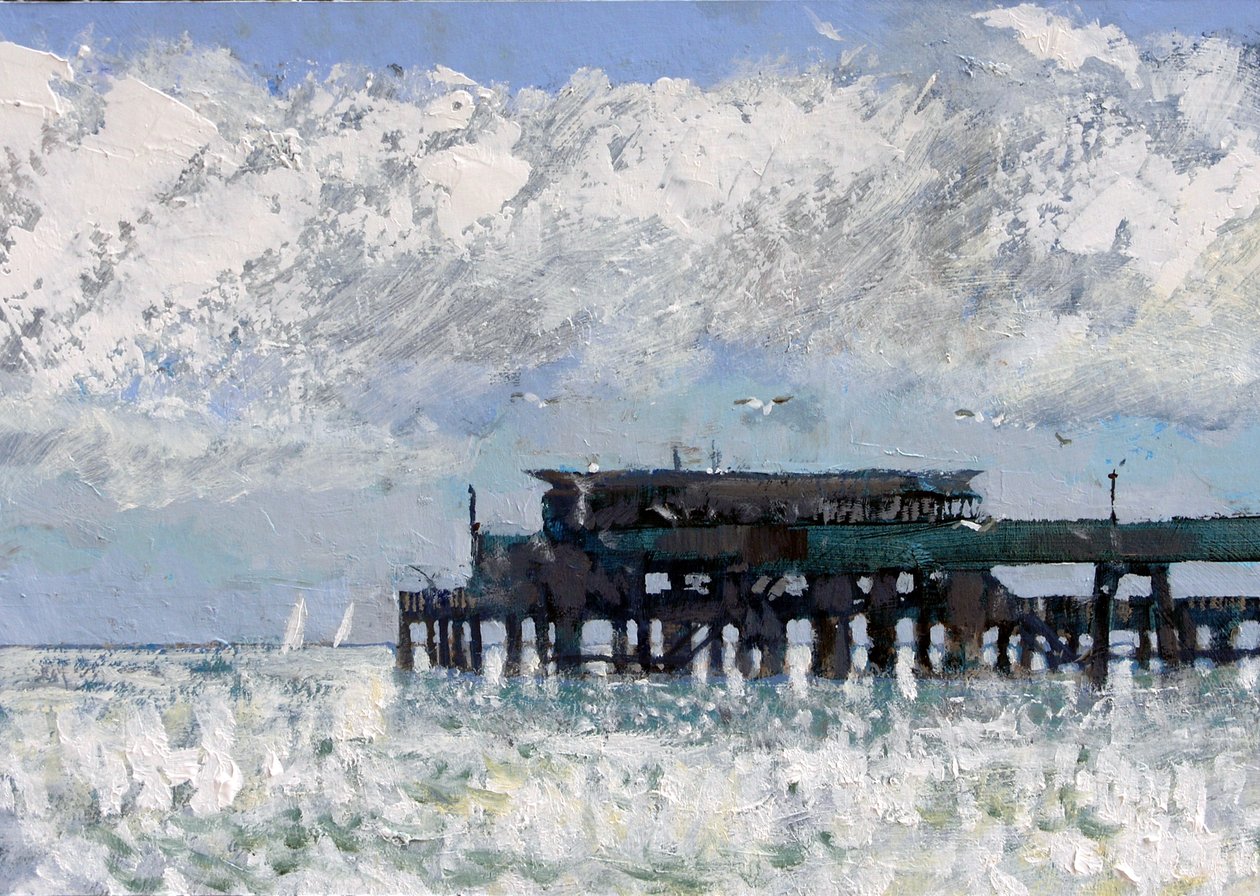 Deal Pier 2013, 2007 (akryl ombord) av Clive Metcalfe