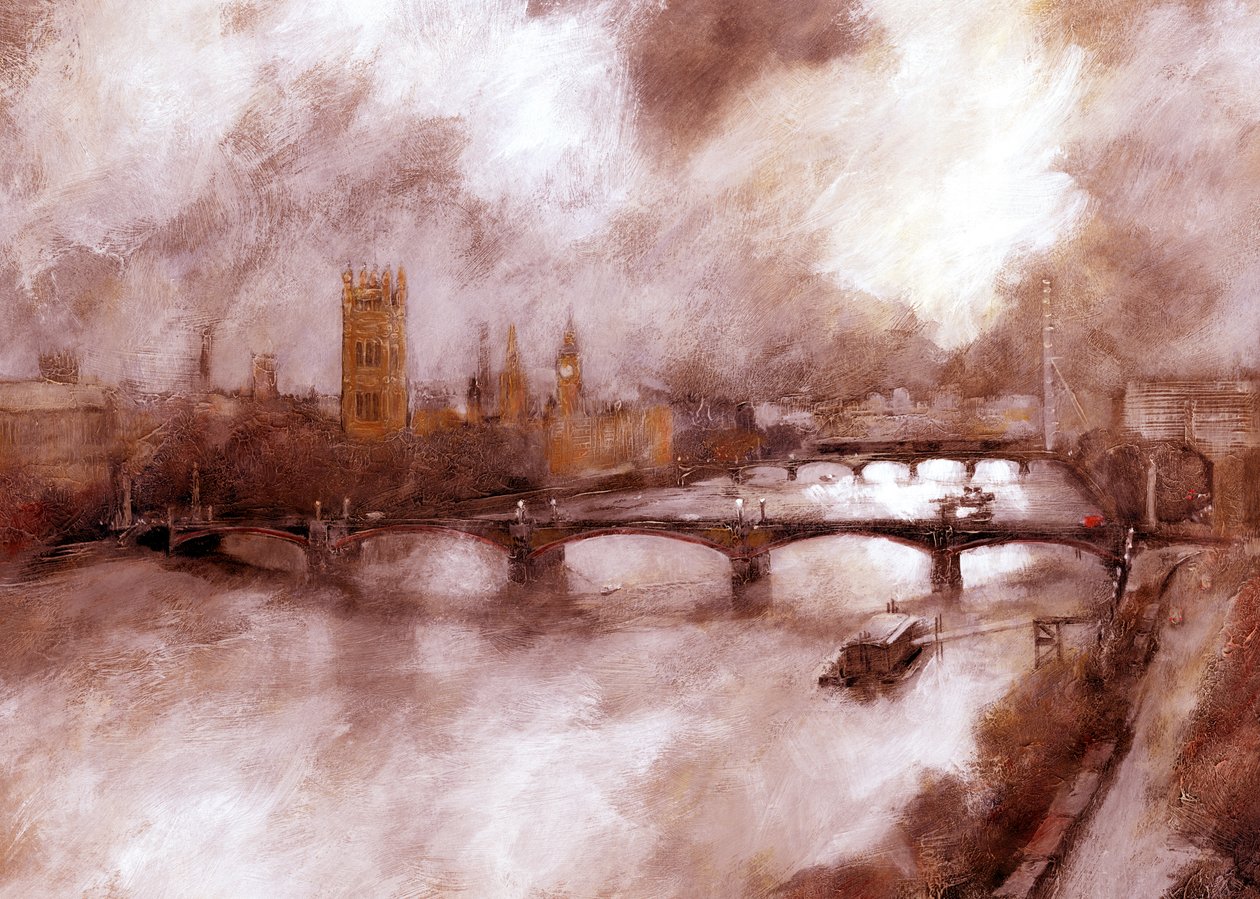 Lambeth, 2007 (akryl ombord) av Clive Metcalfe