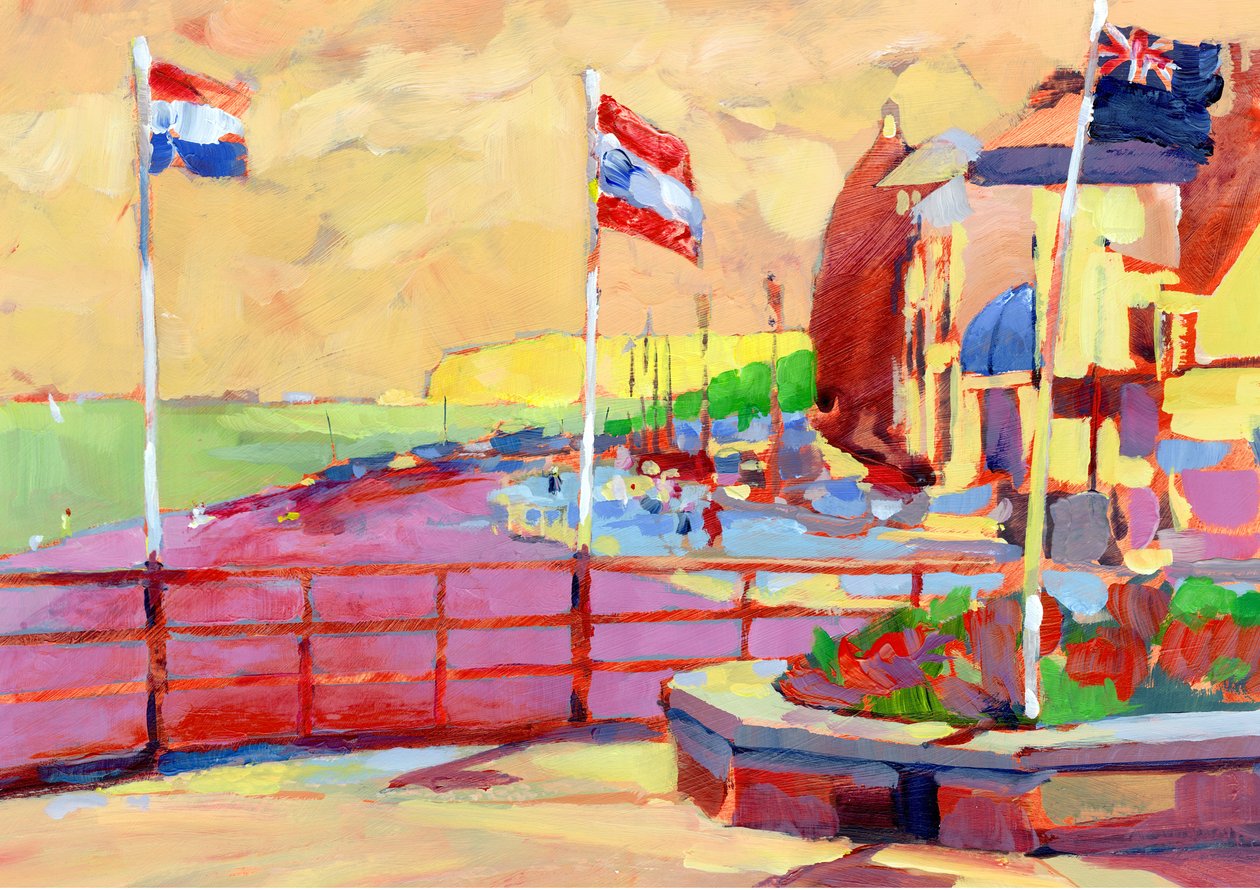 White Cliffs från Deal, 2007 (akryl ombord) av Clive Metcalfe
