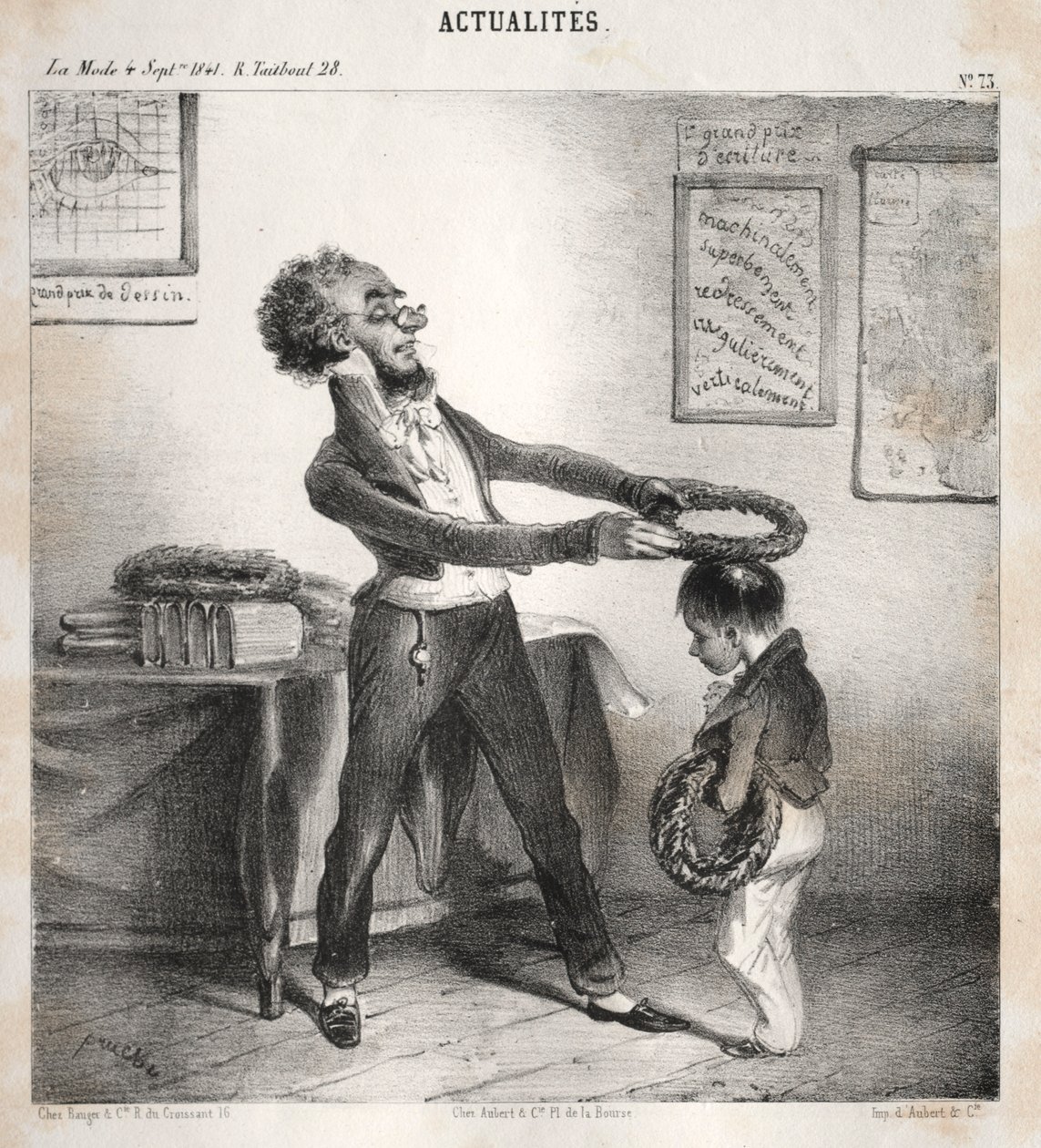 Aktualitet: Prisutdelningar, 1841. av Clémente Pruche