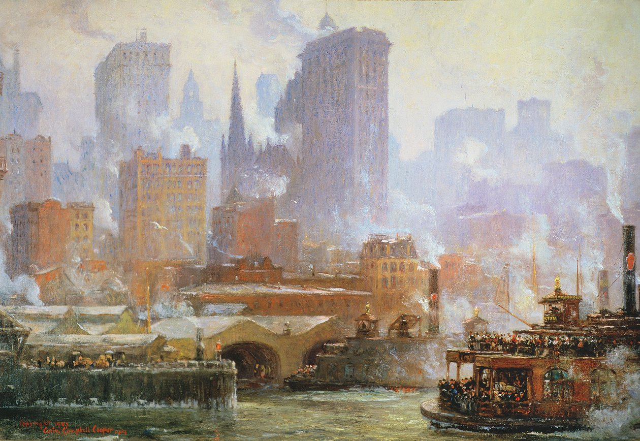 Wall Street färjefartyg av Colin Campbell Cooper