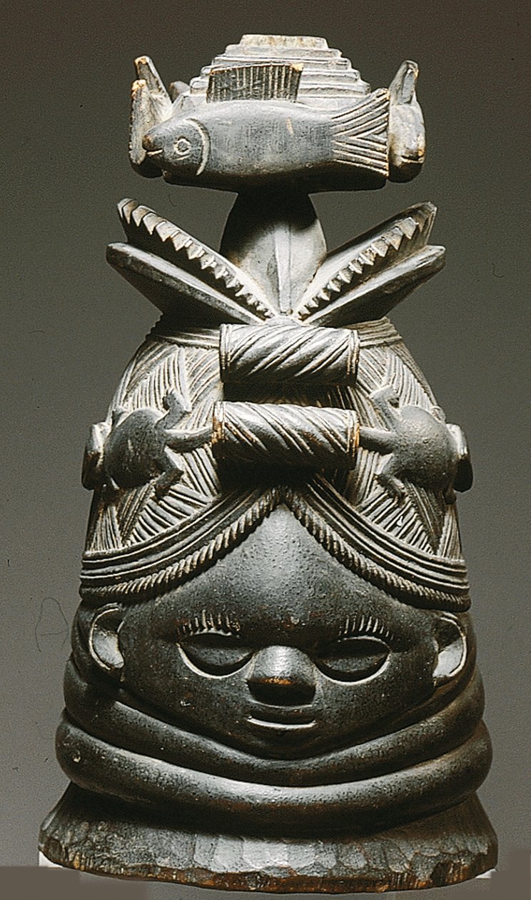 Mende hjälmmask (trä) av Congolese Congolese
