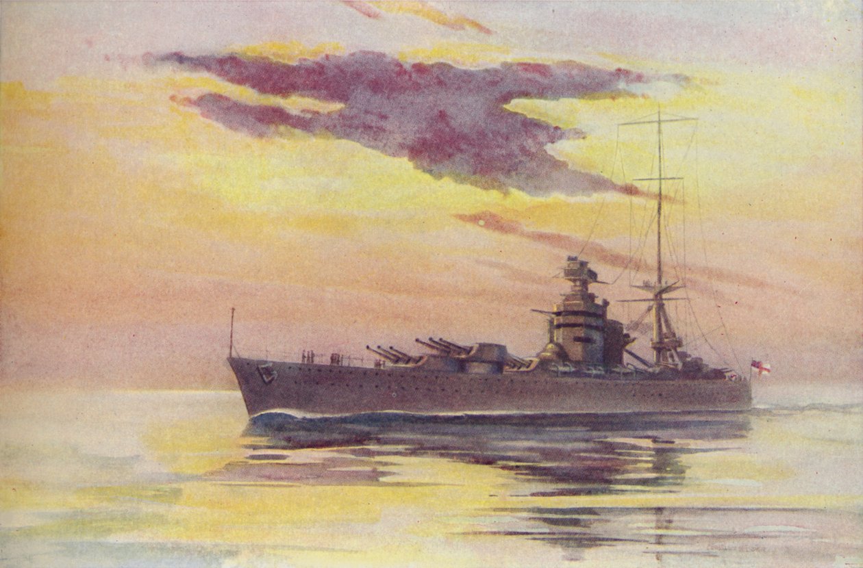 "Ett modernt slagskepp", 1910 av Constance N Baikie