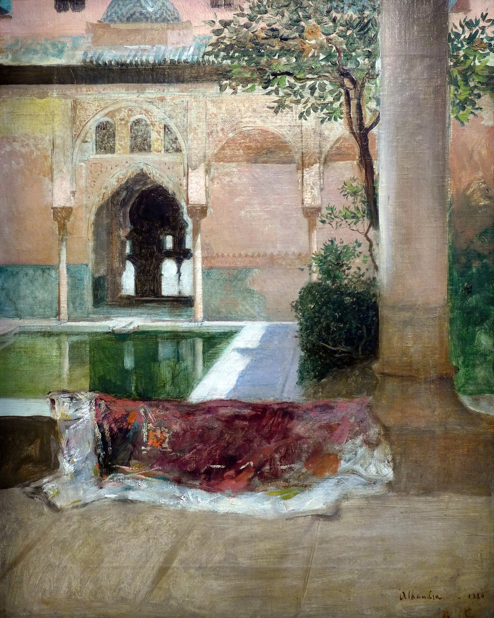Gården till Alhambra i Granada, 1880 av Constant