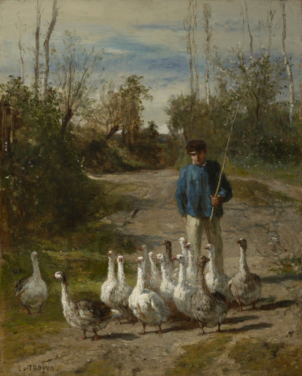 Gåshjorden, ca 1850-55 av Constant Emile Troyon