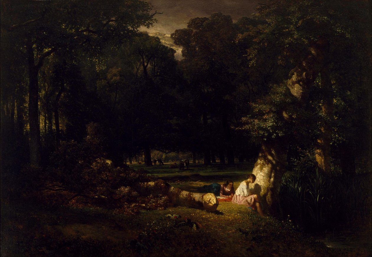 The Bathers (Röjning i skogen) av Constant Troyon