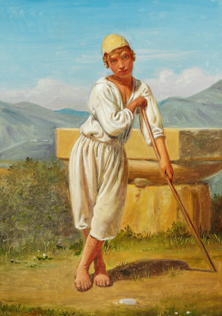 En herdepojke från Pæstum av Constantin Hansen