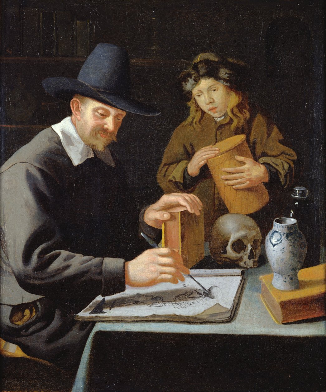 Målaren och hans elev av Constantin Verhout or Voorhout