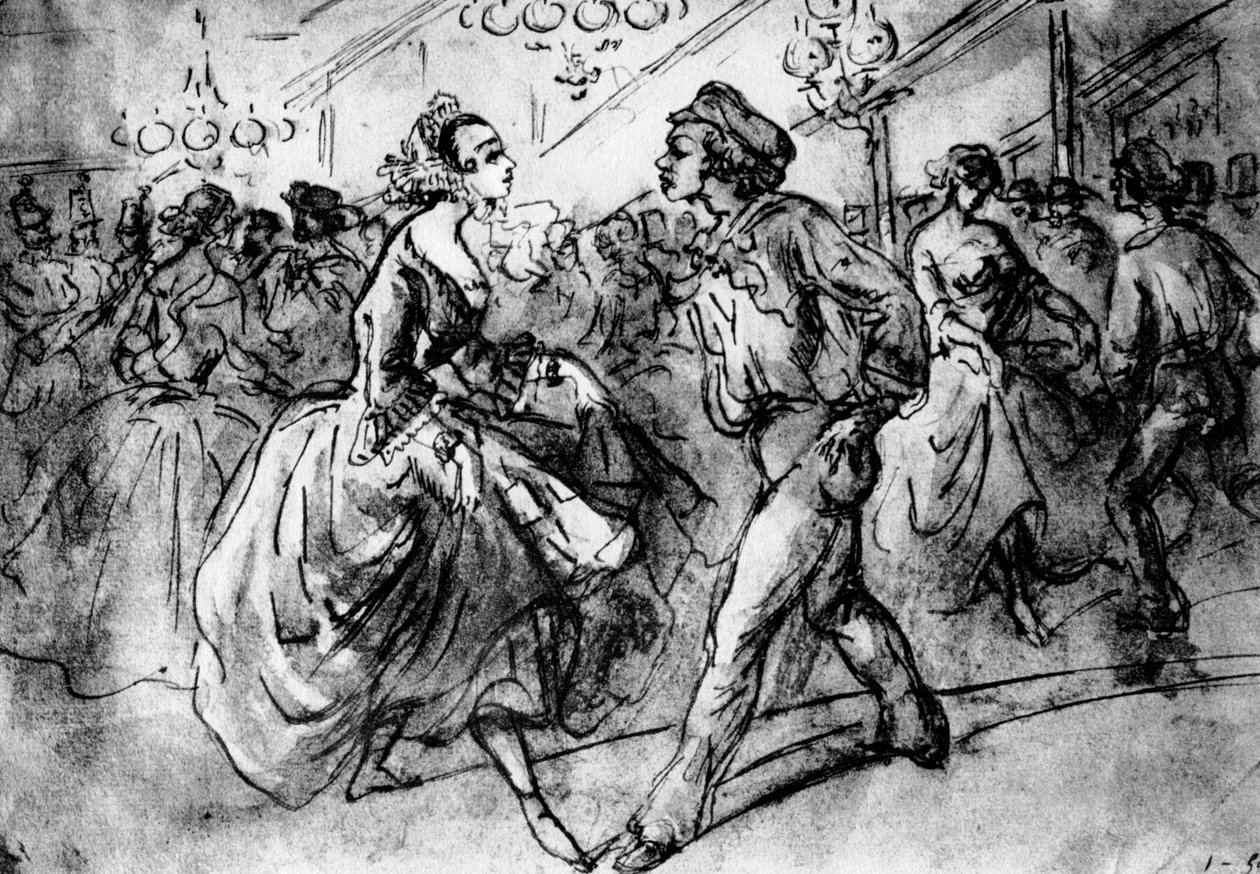 På dansen, 1800-talet, 1930. av Constantin Guys