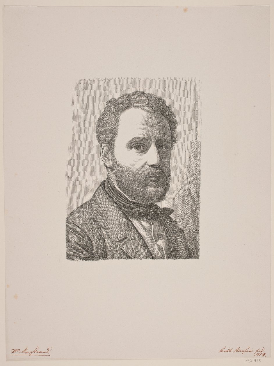 Porträtt av Wilhelm Marstrand av Constantin Hansen