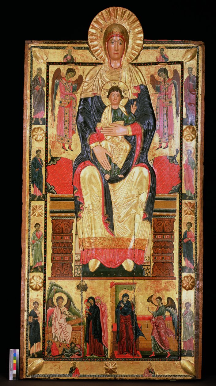 Madonna och barn (tempera och bladguld på panel) av Coppo di Marcovaldo