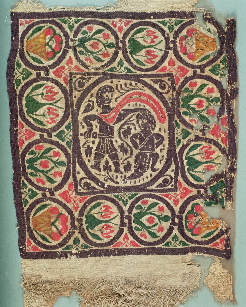 Gobeläng-vävd panel (linne och ull) av Coptic