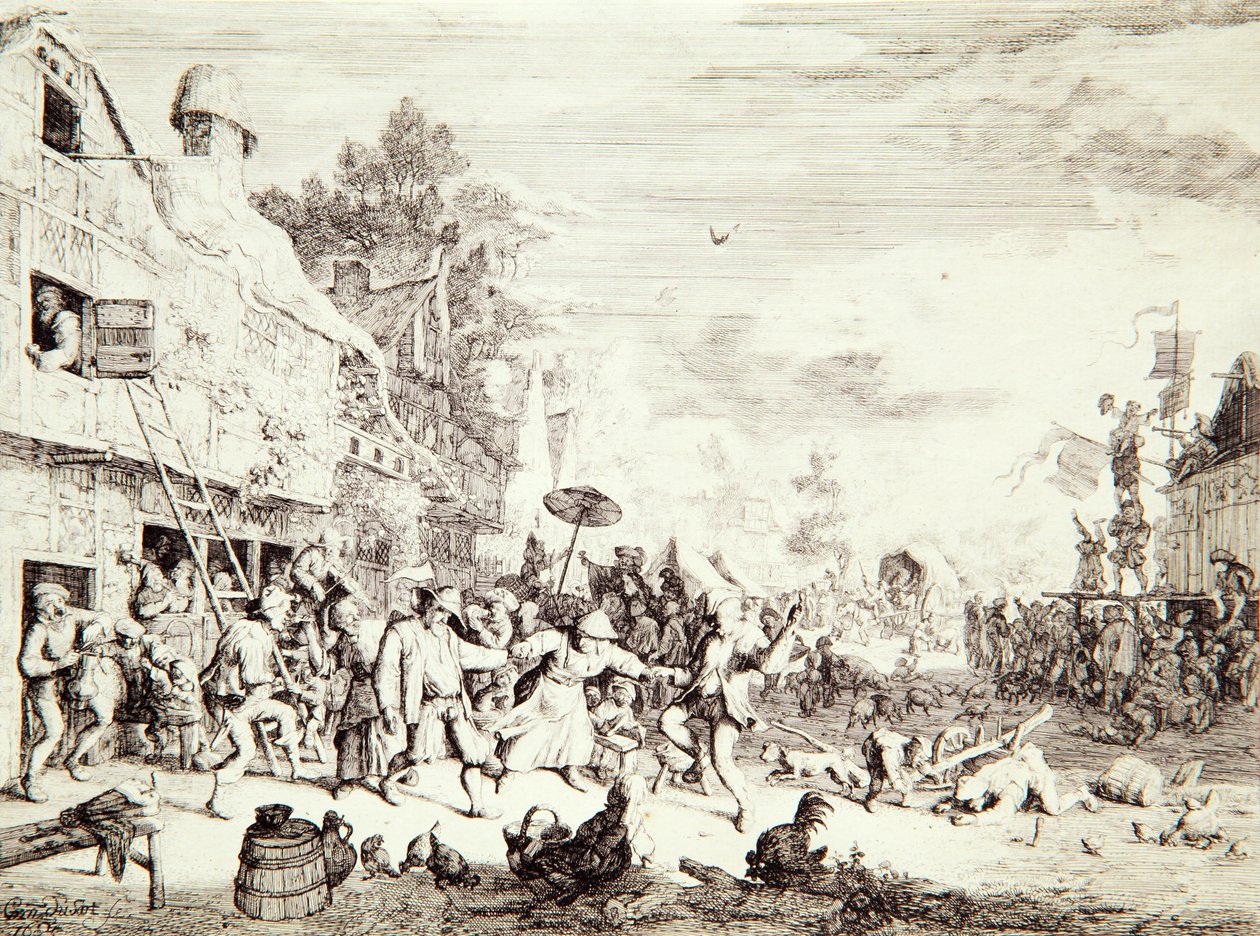 Bymässan, 1685 av Cornelis Dusart