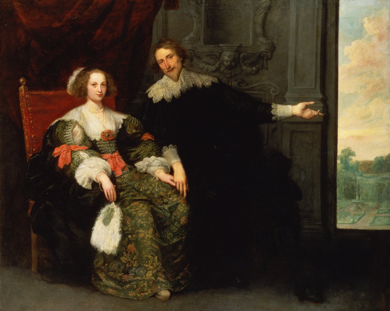 Porträtt av en man och hans fru av Cornelis de Vos