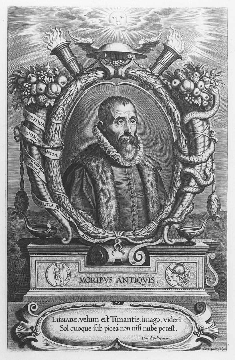 Porträtt av Justus Lipsius av Cornelis Galle the Elder